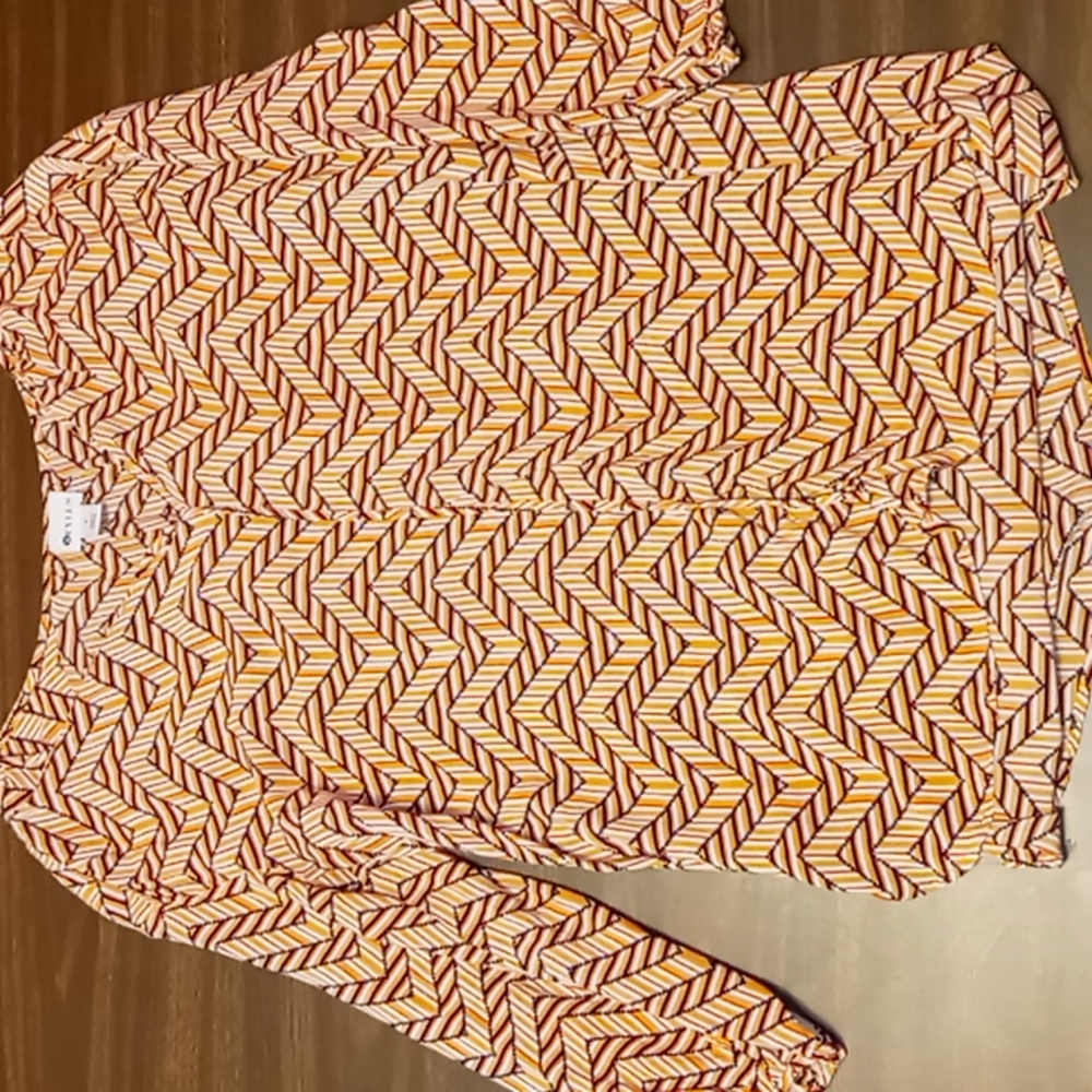 Stylus S Orange and Black Pattern Shirt